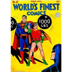 Mike Esposito and Stan Goldberg - Original Cover Recreation for World's Finest #27 (undated). A c...