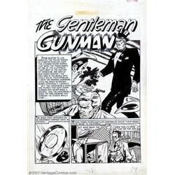 Graham Ingels - Original Art for Crime Patrol #12, Complete 7-page Story "The Gentlemen Gunman" (...