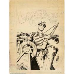Harry Anderson - Original Cover Art for Lance O'Casey #1 (Fawcett, 1946). Man against the unforgi...