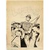 Image 1 : Harry Anderson - Original Cover Art for Lance O'Casey #1 (Fawcett, 1946). Man against the unforgi...
