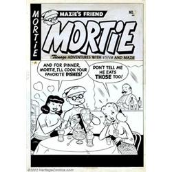 Artist Unknown - Original Cover Art for Mortie #2 (Magazine Publishers, 1951). Poor Mortie has tw...