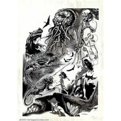 Rafael Auraleon - Original Art Splash Page for Creepy Magazine (Warren, undated). This is an exce...