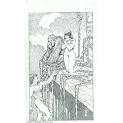 Mitch Byrd - Original Illustration, "The Ape Man Returns" (1997). Primarily known for his work on...