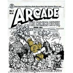 Robert Crumb - Original Cover for Arcade #1 (Print Mint/ 1975). Uplifting entertainment from an a...