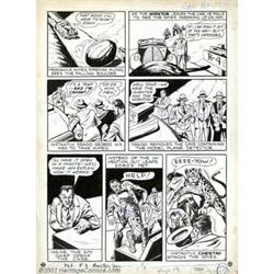 Al Duca - Original Panel Page Art for Master Comics #10 (Fawcett, 1941). This is indicated as pag...