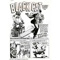 Lee Elias - Original Art Splash Page for Black Cat #13, page 11 (Harvey Publications, 1948). His...