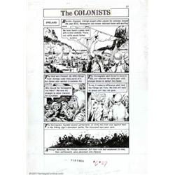 Sam Glanzman - Original Art for The World Around Us #29, pages 27, 31, 32, and 34,  The Vikings ...