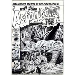 Russ Heath - Original Cover Art for Astonishing #8 (Atlas, 1952). This explicitly violent cover i...