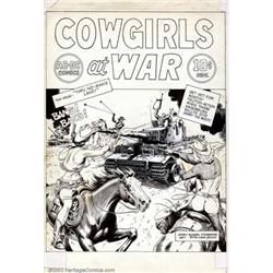 Russ Heath - Original Art for The National Lampoon Encyclopedia of Humor, "Cowgirls in Love" Lot...