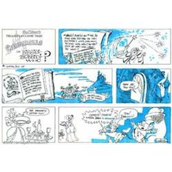 Tom Yakutis - Original Preliminary Comic Strip Art for Cinderella (Disney, 1984). Created for Wal...