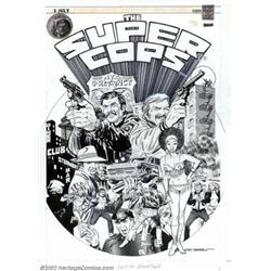 Gray Morrow - Original Cover Art for Super Cops #1 (Red Circle Productions, 1974). This cover is...