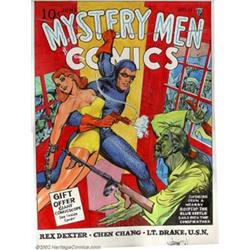 Joe Simon - Original Art Cover Recreation for Mystery Men Comics #11 (undated). One of the best-k...