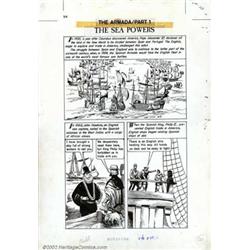 Various Artists - Original Art for The World Around Us #36, pages 4, 54, and 57, "Fight For Life"...