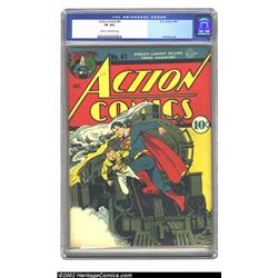 Action Comics #41 (DC, 1941) CGC VF 8.0 Cream to off-white pages. The Golden Age Man of Steel had...