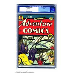 Adventure Comics #86 Rockford pedigree (DC, 1943) CGC NM- 9.2 Cream to off-white pages. Simon and...