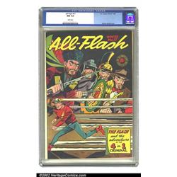 All-Flash #17 (DC, 1944) CGC NM 9.4 White pages. Flash tangles with the 4 in 1 criminal on this M...