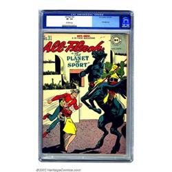 All-Flash #31 (DC, 1947) CGC VF- 7.5 Off-white pages. The eye appeal of this copy is extraordinar...