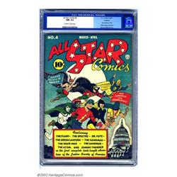 All Star Comics #4 Rockford pedigree (DC, 1941) CGC NM- 9.2 Off-white to white pages. Following t...