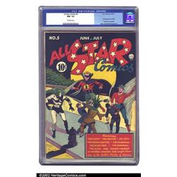 All Star Comics #5 (DC, 1941) CGC NM- 9.2 Off-white pages. This is one of the nicest copies of th...