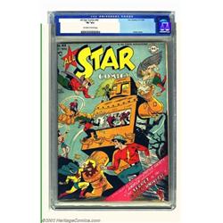All Star Comics #43 (DC, 1948) CGC VF 8.0 Off-white to white pages. Irwin Hasen's cover is busy e...