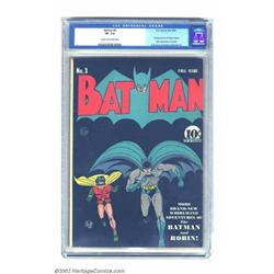 Batman #3 (DC, 1940) CGC VF- 7.5 Cream to off-white pages. Bob Kane and Sheldon Moldoff teamed up...