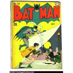 Batman #14 (DC, 1943) Condition: VG+. Jerry Robinson's cool cover previews the second appearance...
