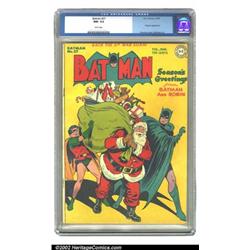 Batman #27 (DC, 1945) CGC NM- 9.2 White pages. Batman and Robin give an assist to Santa on this c...