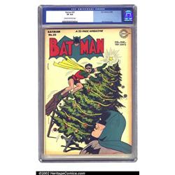 Batman #33 (DC, 1946) CGC VF 8.0 Cream to off-white pages. A very humorous Christmas cover graces...