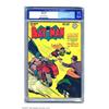 Image 1 : Batman #34 (DC, 1946) CGC VF+ 8.5 Cream to off-white pages. Robin springs from his sidecar to tag...