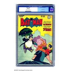 Batman #38 (DC, 1946) CGC VF 8.0 Off-white to white pages. Penguin appearances rank right behind...