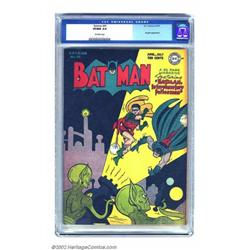 Batman #41 (DC, 1947) CGC VF/NM 9.0 Off-white pages. This is the first Batman cover and story wit...
