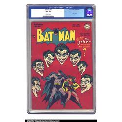 Batman #44 (DC, 1947) CGC VF+ 8.5 Off-white pages. Batman's greatest and most colorful arch-enemy...