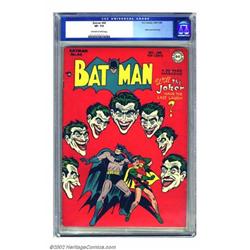 Batman #44 (DC, 1947) CGC VF- 7.5 Off-white to white pages. Jim Mooney's name doesn't often get m...