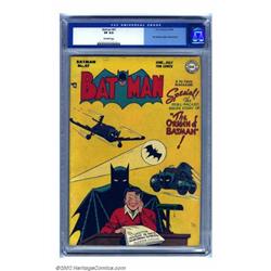Batman #47 (DC, 1948) CGC VF 8.0 Off-white pages. Surprisingly to a lot of Batman fans, creator B...