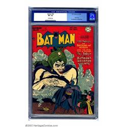 Batman #49 (DC, 1948) CGC VF+ 8.5 Off-white pages. This super Joker cover goes uncredited in Over...