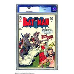 Batman #56 (DC, 1949) CGC VF 8.0 Off-white to white pages. White backgrounds are the bane for man...