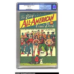 Big All-American Comic Book #1 Hawkeye pedigree (DC, 1944) CGC NM- 9.2 Off-white pages. A tremend...