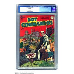 Boy Commandos #12 (DC, 1945) CGC VF- 7.5 Off-white pages. Someone signed "Simon & Kirby" on this...