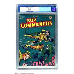 Boy Commandos #17 (DC, 1946) CGC VF- 7.5 Off-white pages. With the end of WWII, the Boys' attenti...