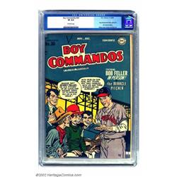 Boy Commandos #30 (DC, 1948) CGC VF 8.0 Off-white pages. This issue is notable for the appearance...