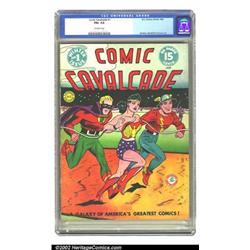 Comic Cavalcade #1 (DC, 1942) CGC FN+ 6.5 Off-white pages. Green Lantern, Wonder Woman and the Fl...