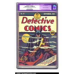 Detective Comics #31 (DC, 1939) CGC Apparent VG 4.0 Slight (A) Cream to off-white pages. Classic,...