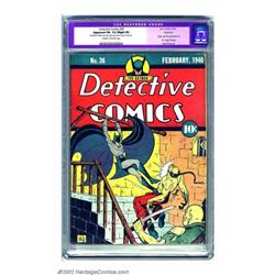 Detective Comics #36 Rockford pedigree (DC, 1940) CGC Apparent FN- 5.5 Slight (P) Cream to off-wh...
