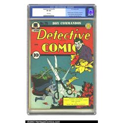 Detective Comics #76 (DC, 1943) CGC VF 8.0 White pages. Jerry Robinson's imaginative cover has mi...