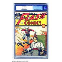 Flash Comics #8 (DC, 1940) CGC VG/FN 5.0 Cream to off-white pages. A dramatic and classic Shelly...
