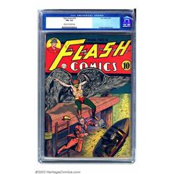 Flash Comics #15 (DC, 1941) CGC FN+ 6.5 Cream to off-white pages. Shelly Moldoff's Hawkman cover...