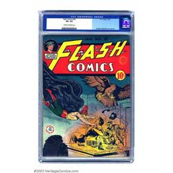 Flash Comics #25 (DC, 1942) CGC VF+ 8.5 Cream to off-white pages. A dynamic Hawkman cover by Shel...
