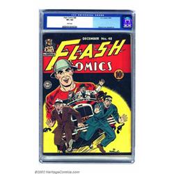 Flash Comics #48 (DC, 1943) CGC VF+ 8.5 White pages. A blunted corner at the upper right of the b...