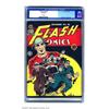 Image 1 : Flash Comics #48 (DC, 1943) CGC VF+ 8.5 White pages. A blunted corner at the upper right of the b...