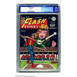 Flash Comics #90 (DC, 1947) CGC VF+ 8.5 White pages. The Flash was nearing the end of his title r...